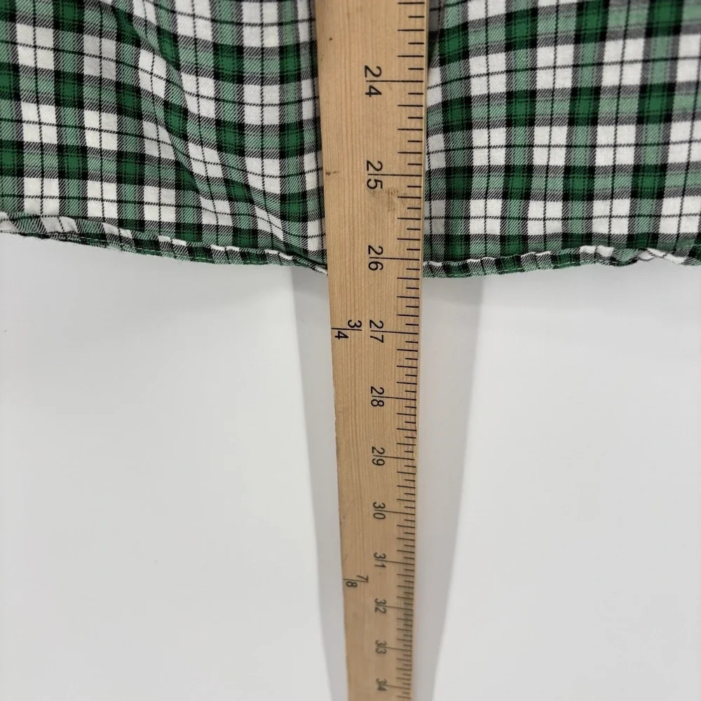Ralph Lauren Youth Boy's XL (18/20) L/S Green Plaid Button Up Shirt Pony Logo